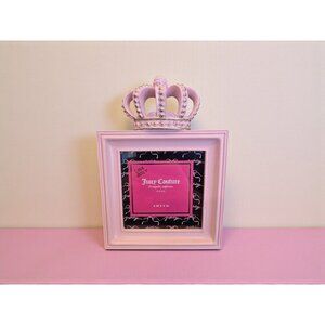 New Baby Pink / Gold Juicy Couture Crown Hollywood Regency Picture Frame 4x4